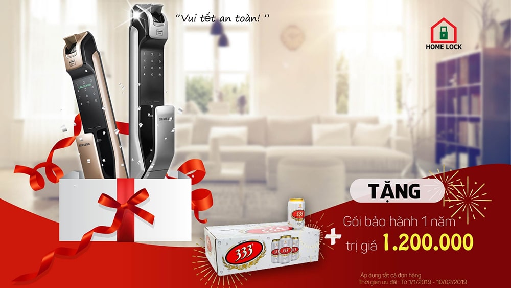 Tưng bừng sắm Tết cùng khóa điện tử Homelock